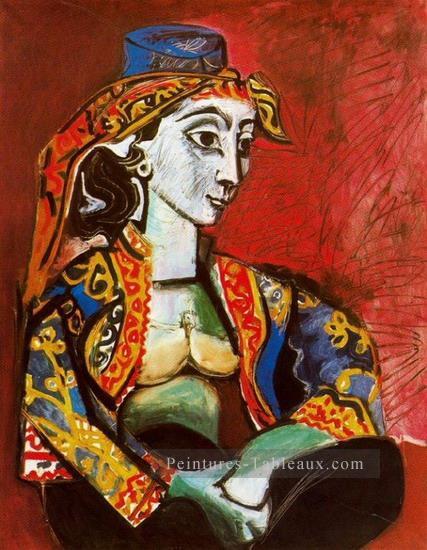 Jacqueline en costume turc 1955 Cubisme Peintures à l'huile